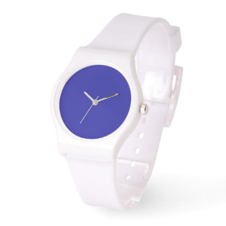 Kobalt Blauwe Wijzerplaat Witte Silicone Horloge
