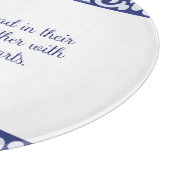 Kobalt Blue Bijbel verse, ze brokken brood Snijplank (Hoek)