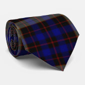 Kobalt Blue Black Red Tartan Pset Flannel Stropdas (Opgerold)