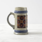 Kobalt Blue Burnt Oranje SouthWestern Tile Design Bierpul (Links)