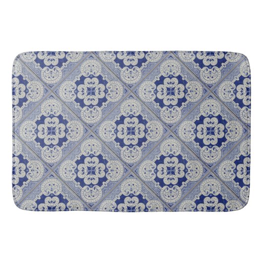 Kobalt Blue Ceramic Tile Badmat (Voorkant)