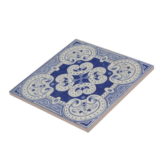 Kobalt Blue Ceramic Tile Tegeltje (Zijkant)