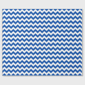 Kobalt Blue Chevron Zigzag Wrapping Paper Cadeaupapier (Vlak)