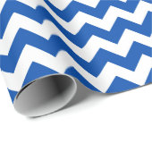 Kobalt Blue Chevron Zigzag Wrapping Paper Cadeaupapier (Rol Hoek)