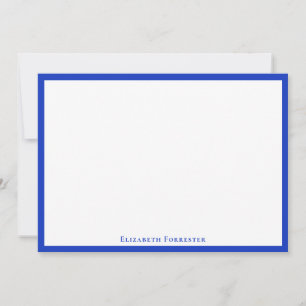 Kobalt Blue Elegant Modern Note Card Notitiekaartje
