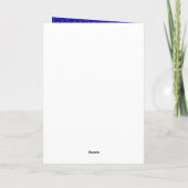 Kobalt Blue en Black Damask Hartelijk dank voor uw Bedankkaart (Achterkant)