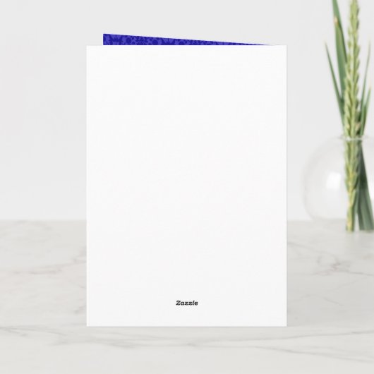 Kobalt Blue en Black Damask Hartelijk dank voor uw Bedankkaart (Achterkant)