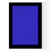 Kobalt Blue en Black Damask Table Number Kaart (Binnen (Links))