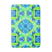 Kobalt Blue en Lime Green Tie Dye Pattern Badmat (Voorkant Verticaal)