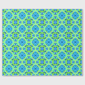 Kobalt Blue en Lime Green Tie Dye Pattern Cadeaupapier (Vlak)