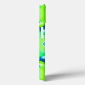 Kobalt Blue en Lime Green Tie Dye Pattern Case-Mate iPhone Case (Achterkant / Rechts)