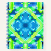 Kobalt Blue en Lime Green Tie Dye Pattern Journal Notitieboek (Voorkant)
