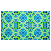 Kobalt Blue en Lime Green Tie Dye Pattern Stof (Fat Quarter)