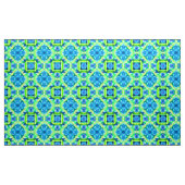 Kobalt Blue en Lime Green Tie Dye Pattern Stof (Yard (91,4 cm))