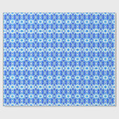 Kobalt Blue en White Batik Tegel Pattern Cadeaupapier (Vlak)