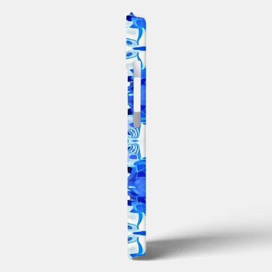 Kobalt Blue en White Batik Tegel Pattern Case-Mate iPhone Case (Achterkant / Links)