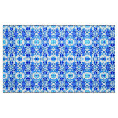 Kobalt Blue en White Batik Tegel Pattern Stof (Fat Quarter)