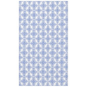 Kobalt Blue en White Floral Damask Style Pattern Tafelkleed (Voorkant)