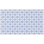 Kobalt Blue en White Floral Damask Style Pattern Tafelkleed (Voorkant (Horizontaal))