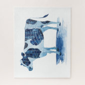 Kobalt Blue Farm Animals - Koe Legpuzzel (Verticaal)