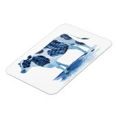 Kobalt Blue Farm Animals - Koe Magneet (Linkerzijde)