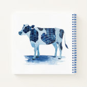 Kobalt Blue Farm Animals - Koe Notitieboek (Achterkant)