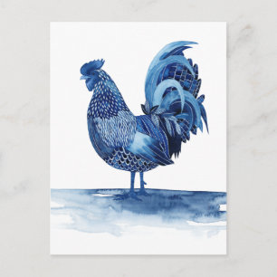 Kobalt Blue Farm Animals - Rooster Briefkaart