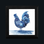 Kobalt Blue Farm Animals - Rooster Cadeaudoosje<br><div class="desc">Kobalt Farm Animals IV van Grace Popp. Met een roster in een diepe,  kobalt blauwe kleur met een verscheidenheid aan design, </div>