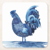 Kobalt Blue Farm Animals - Rooster Kartonnen Onderzetters (Voorkant)
