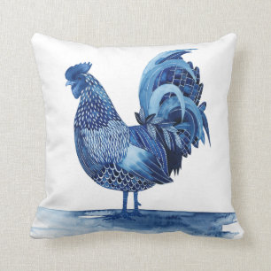 Kobalt Blue Farm Animals - Rooster Kussen