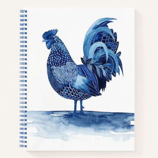 Kobalt Blue Farm Animals - Rooster Notitieboek (Voorkant)