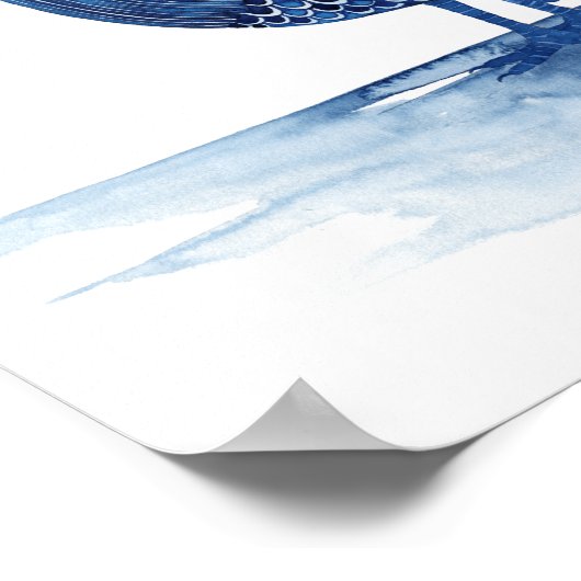 Kobalt Blue Farm Animals - Rooster Poster (Hoek)