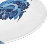 Kobalt Blue Farm Animals - Rooster Snijplank (Hoek)