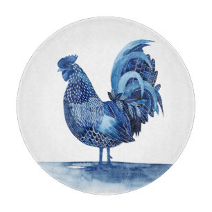 Kobalt Blue Farm Animals - Rooster Snijplank