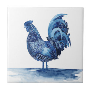 Kobalt Blue Farm Animals - Rooster Tegeltje