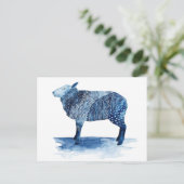 Kobalt Blue Farm Animals - Schapen Briefkaart (Staand voorkant)