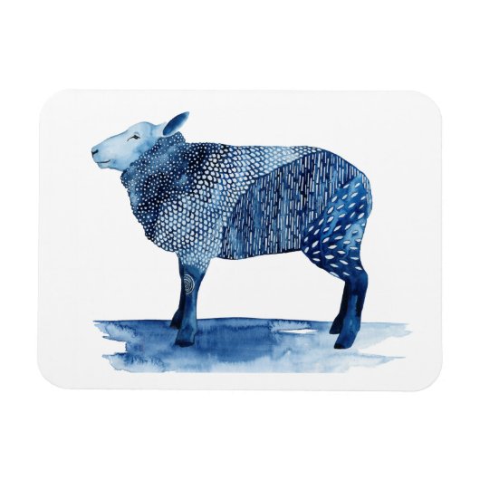Kobalt Blue Farm Animals - Schapen Magneet (Horizontaal)