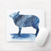Kobalt Blue Farm Animals - Schapen Muismat (Met muis)