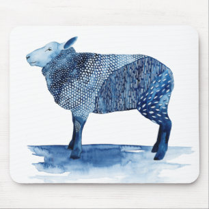 Kobalt Blue Farm Animals - Schapen Muismat