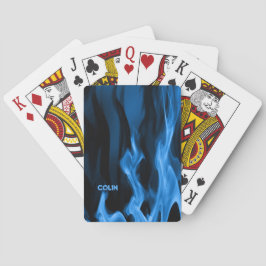 Kobalt Blue Flames | Fietspatcards Pokerkaarten