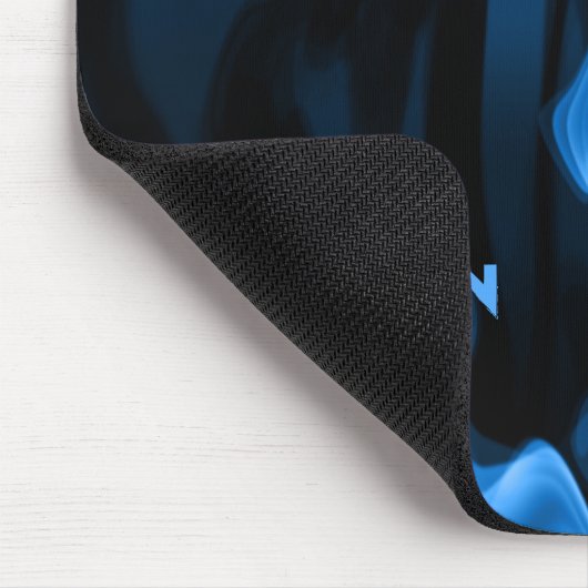 Kobalt Blue Flames | Gepersonaliseerd Muismat (Hoek)