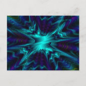 Kobalt Blue Fractal Briefkaart (Voorkant)