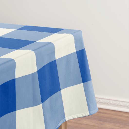 Kobalt Blue Gingham / Buffalo Check Tablecloth Tafelkleed (Voorbeeld)