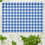 Kobalt Blue Gingham Pattern Kitchen Towels Theedoek (Gevouwen)