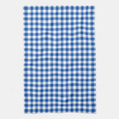 Kobalt Blue Gingham Pattern Kitchen Towels Theedoek (Verticaal)