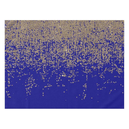 Kobalt Blue Glitter Ombre Gradient Tafelkleed (Voorkant (Horizontaal))