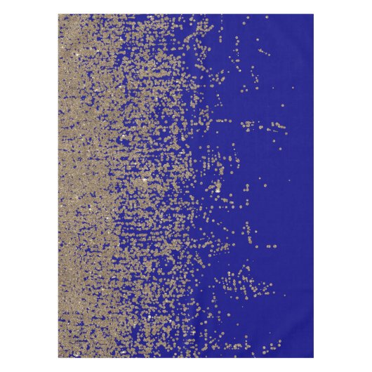 Kobalt Blue Glitter Ombre Gradient Tafelkleed (Voorkant)