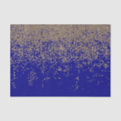 Kobalt Blue Glitter Ombre Gradient Tissuepapier (Voorkant)