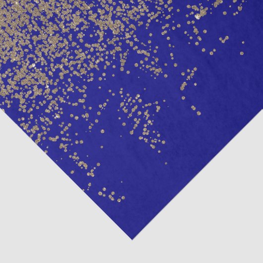Kobalt Blue Glitter Ombre Gradient Tissuepapier (Detail)