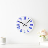 Kobalt Blue Glitter ombre Minimal Indigo Cobalt Ronde Klok (Huis)